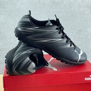 PUMA Mens Attacanto Turf Trainer Soccer Cleat,Black-Silver Mist, 11 NWB S223